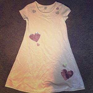 Heart dress, Flip sequins